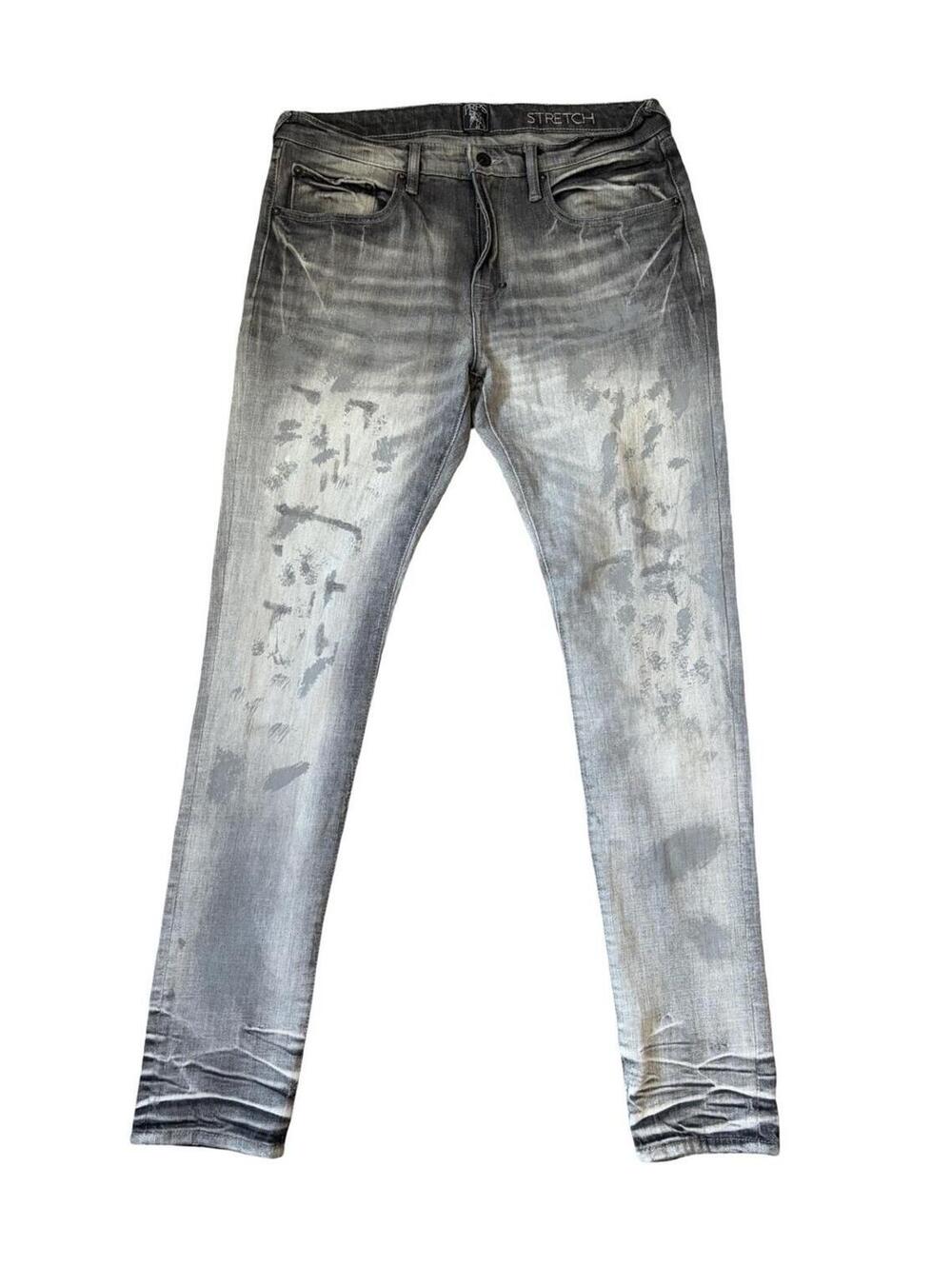 PRPS Cayenne Super Skinny Fit Men's Stretch Jeans Grey Size 34x34 Japanese Denim